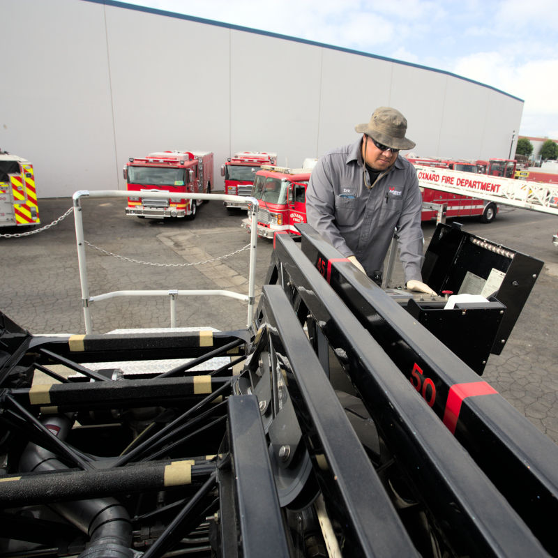 A Firematic patrol apparatus with cargo doors open